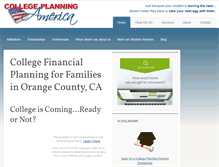 Tablet Screenshot of collegeplanningamerica.com